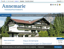 Tablet Screenshot of annemarie-oberstdorf.de